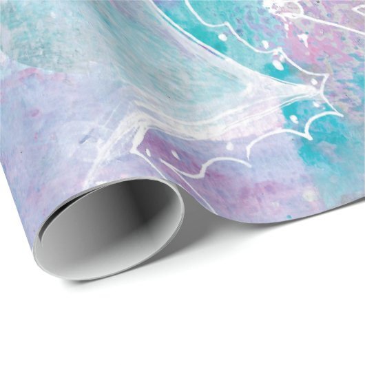 Mandala türkis pink geschenkpapier (Rolleneckpunkt)