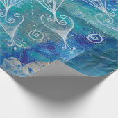 Mandala türkis und blau geschenkpapier (Ecke)
