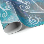 Mandala türkis und blau geschenkpapier (Rolleneckpunkt)