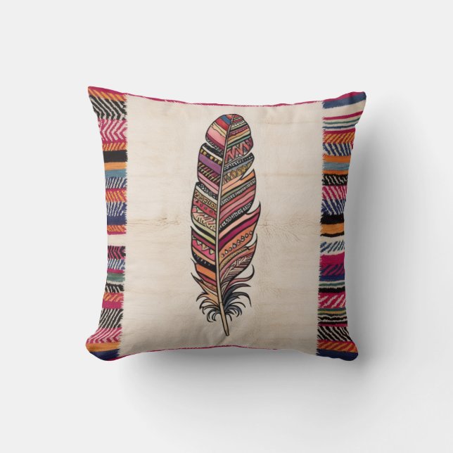 Mandala Turkish Rug Pillows: Eine Mischung aus Tra Kissen (Vorderseite)