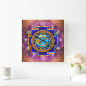 MANDALA TWELVE RELIGIONEN QUADRATISCHE WANDUHR (Zuhause)