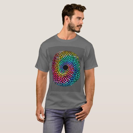 Mandala über LGBT Rainbow Gefärbte Krawatte T - Sh T-Shirt (Vorne ganz)