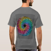 Mandala über LGBT Rainbow Gefärbte Krawatte T - Sh T-Shirt (Rückseite)