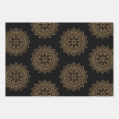 Mandala und Blume Geschenkpapier Set (Vorderseite)