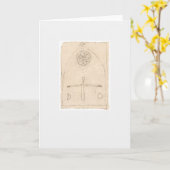 Mandala und Kathedrale Karte (Gelbe Blume)