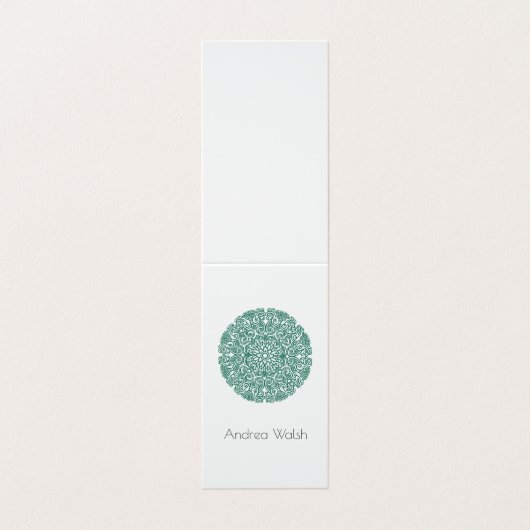 Mandala und Sitting Buddha geflochtene Visitenkart Visitenkarten (Außenseite Aufgefaltet)