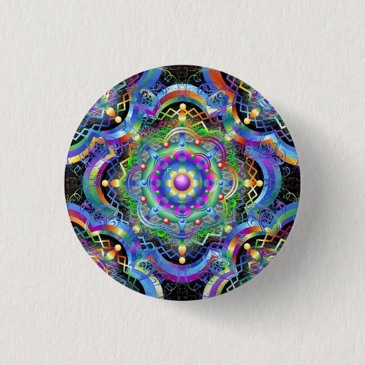 Mandala Universe Colors Button (Vorderseite)
