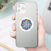Mandala Universe Psychedelic Colors Aufkleber (Telefon)