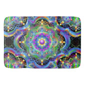 Mandala Universe Psychedelic Colors Badematte (Vorderseite)