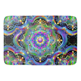 Mandala Universe Psychedelic Colors Badematte