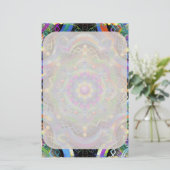 Mandala Universe Psychedelic Colors Briefpapier (Stehend Vorderseite)