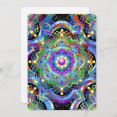 Mandala Universe Psychedelic Colors Einladung (Vorne/Hinten)