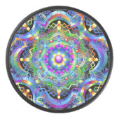 Mandala Universe Psychedelic Colors Eishockey Puck (Vorderseite)