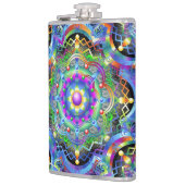 Mandala Universe Psychedelic Colors Flachmann (Links)