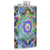 Mandala Universe Psychedelic Colors Flachmann (Rechts)