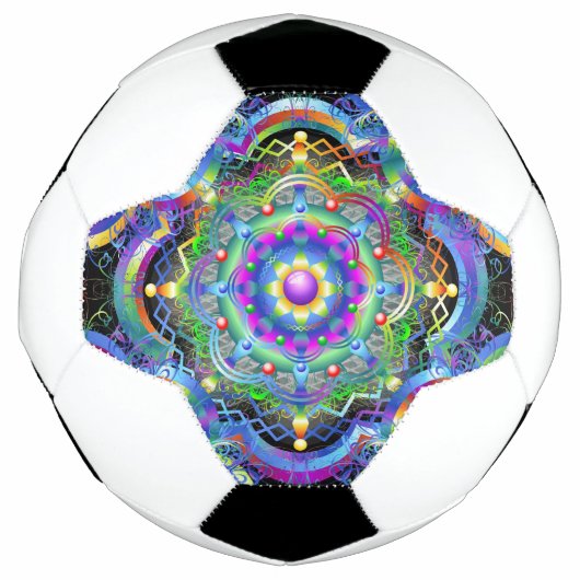 Mandala Universe Psychedelic Colors Fußball (Vorderseite)