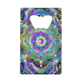 Mandala Universe Psychedelic Colors Geldbeutel Flaschenöffner (Rückseite)