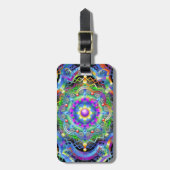 Mandala Universe Psychedelic Colors Gepäckanhänger (Vorderseite vertikal)