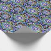 Mandala Universe Psychedelic Colors Geschenkpapier (Ecke)