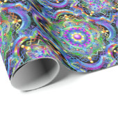 Mandala Universe Psychedelic Colors Geschenkpapier (Rolleneckpunkt)