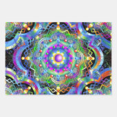 Mandala Universe Psychedelic Colors Geschenkpapier Set (Vorderseite 2)
