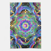 Mandala Universe Psychedelic Colors Geschirrtuch (Vertikal)