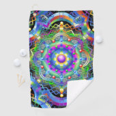 Mandala Universe Psychedelic Colors Golfhandtuch (Insitu)