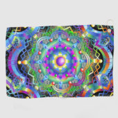 Mandala Universe Psychedelic Colors Golfhandtuch (Horizontal)