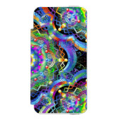 Mandala Universe Psychedelic Colors Incipio iPhone Geldbeutel-Hülle (Folio Vorderseite)