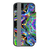Mandala Universe Psychedelic Colors Incipio iPhone Geldbeutel-Hülle (Folio Rückseite)