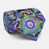 Mandala Universe Psychedelic Colors Krawatte (Gerollt)
