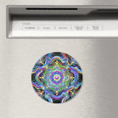 Mandala Universe Psychedelic Colors Magnet (In Situ (Geschirrspüler))