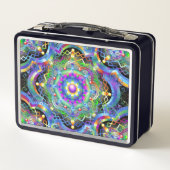 Mandala Universe Psychedelic Colors Metall Brotdose (Rückseite)