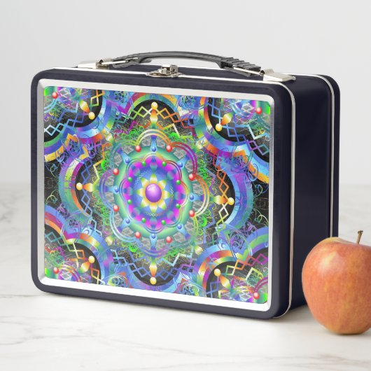 Mandala Universe Psychedelic Colors Metall Brotdose (Beispiel)