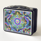 Mandala Universe Psychedelic Colors Metall Brotdose (Vorderseite)