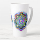 Mandala Universe Psychedelic Colors Milchtasse (Rechte Ecke)