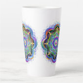 Mandala Universe Psychedelic Colors Milchtasse (Vorderseite)