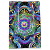 Mandala Universe Psychedelic Colors Mittlere Geschenktüte (Rückseite)
