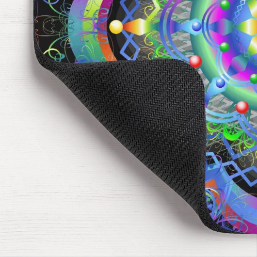 Mandala Universe Psychedelic Colors Mousepad (Ecke)