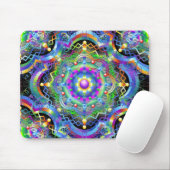 Mandala Universe Psychedelic Colors Mousepad (Mit Mouse)