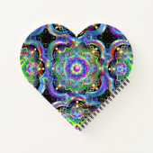 Mandala Universe Psychedelic Colors Notizblock (Rückseite)