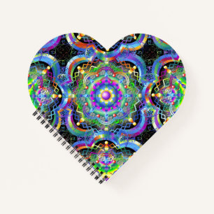 Mandala Universe Psychedelic Colors Notizblock