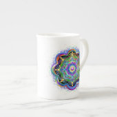 Mandala Universe Psychedelic Colors Porzellantasse (Vorderseite Rechts)