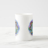 Mandala Universe Psychedelic Colors Porzellantasse (Vorderseite)