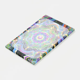 Mandala Universe Psychedelic Colors Post-it Klebezettel