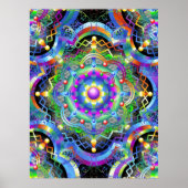 Mandala Universe Psychedelic Colors Poster (Vorne)