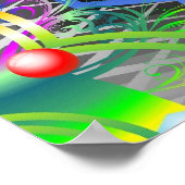 Mandala Universe Psychedelic Colors Poster (Ecke)