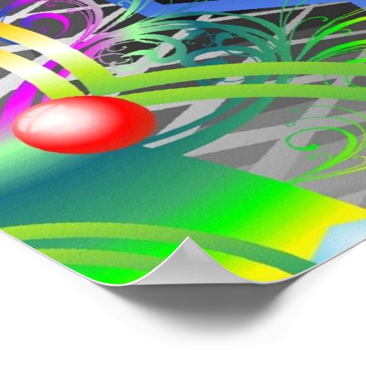 Mandala Universe Psychedelic Colors Poster (Ecke)