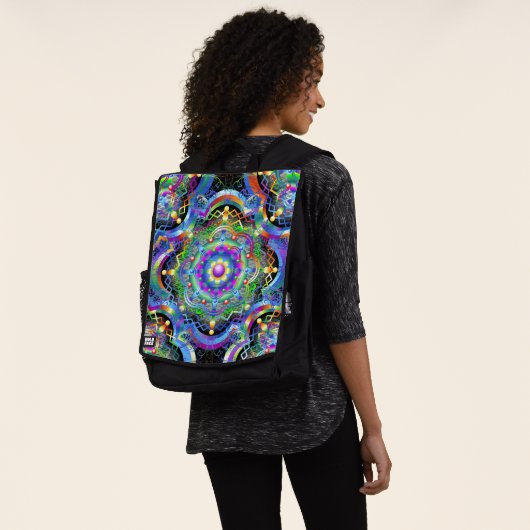 Mandala Universe Psychedelic Colors Rucksack (Ausgewaschen)