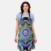 Mandala Universe Psychedelic Colors Schürze (Getragen)